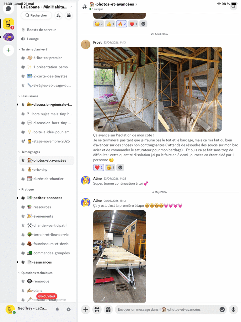 communauté tiny house discord