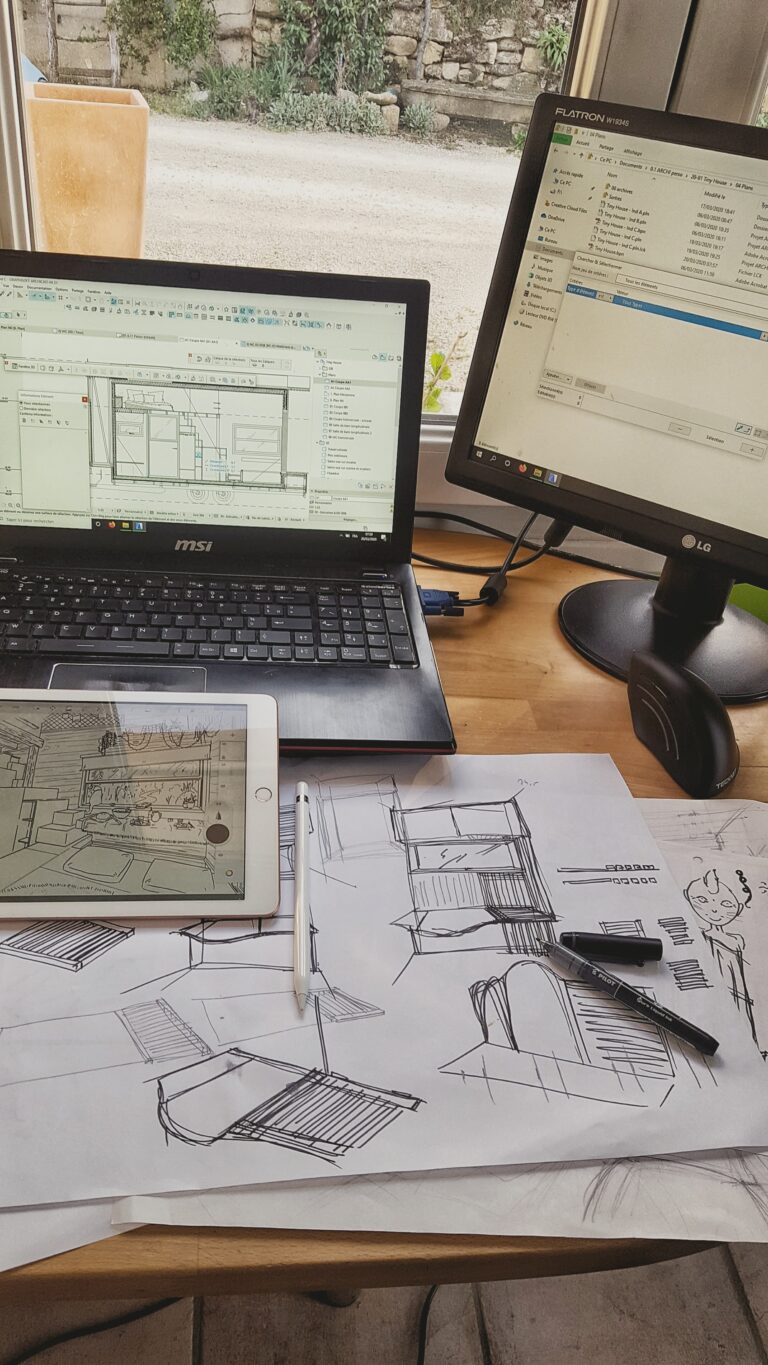 dessin de tinyhouse ordinateur