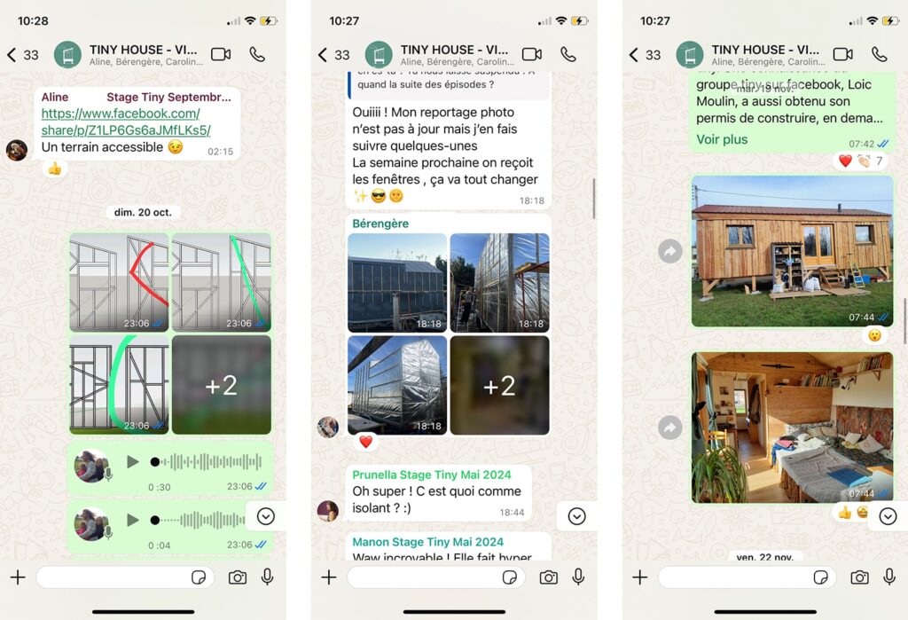 groupe whatsapp tinyhouse