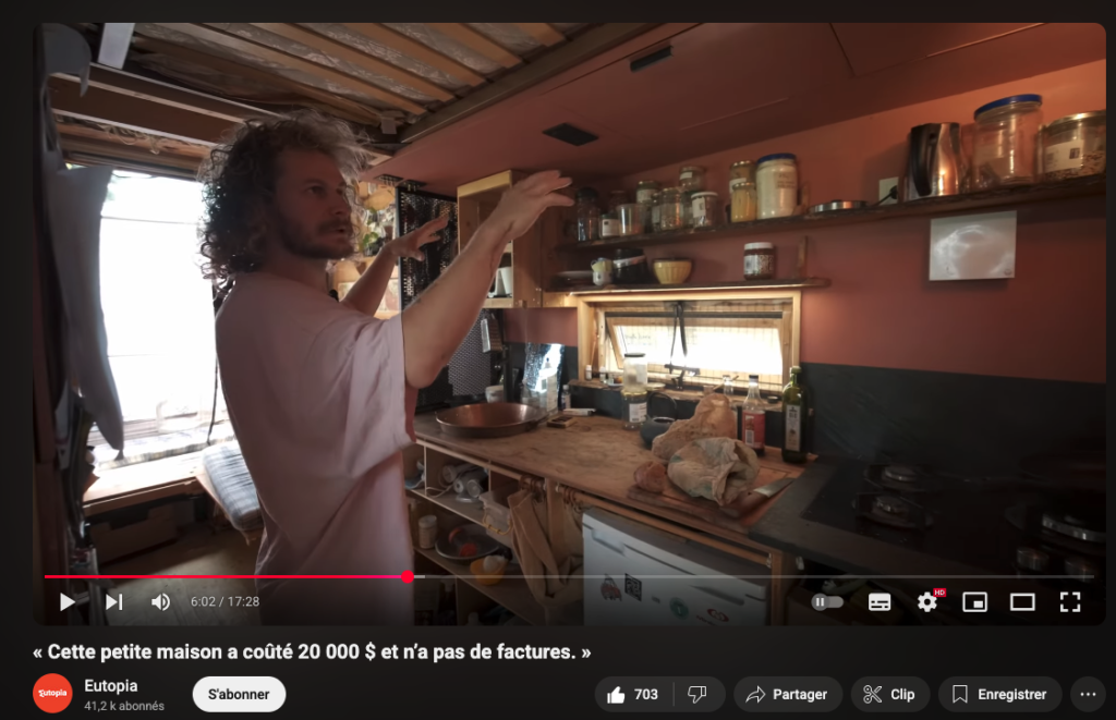 vidéo Eutopia tinyhouse catpure de vidéo