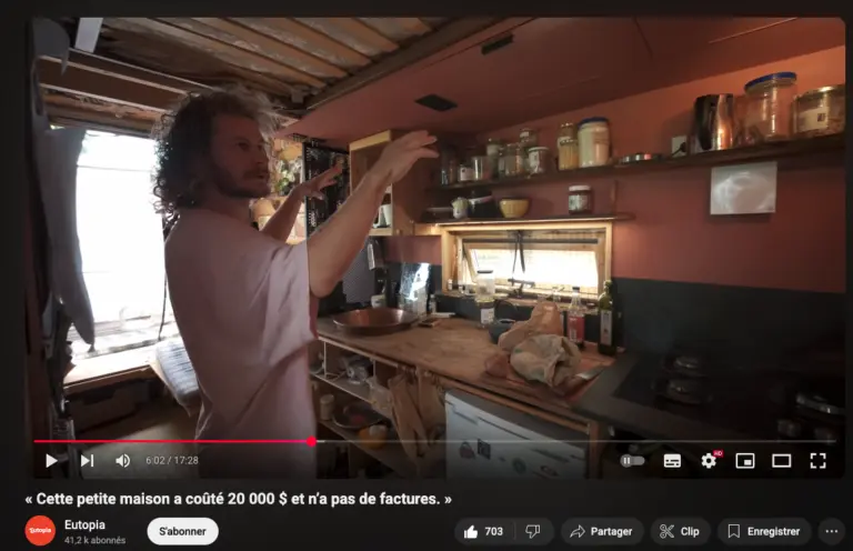 vidéo Eutopia tinyhouse catpure de vidéo