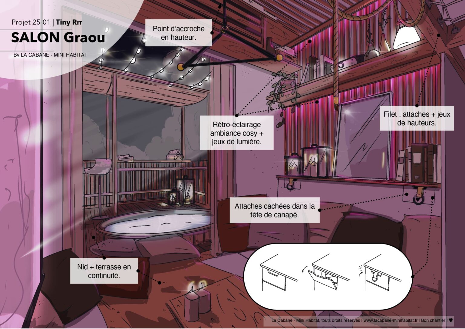tiny house BDSM love room salon coquin loveroom