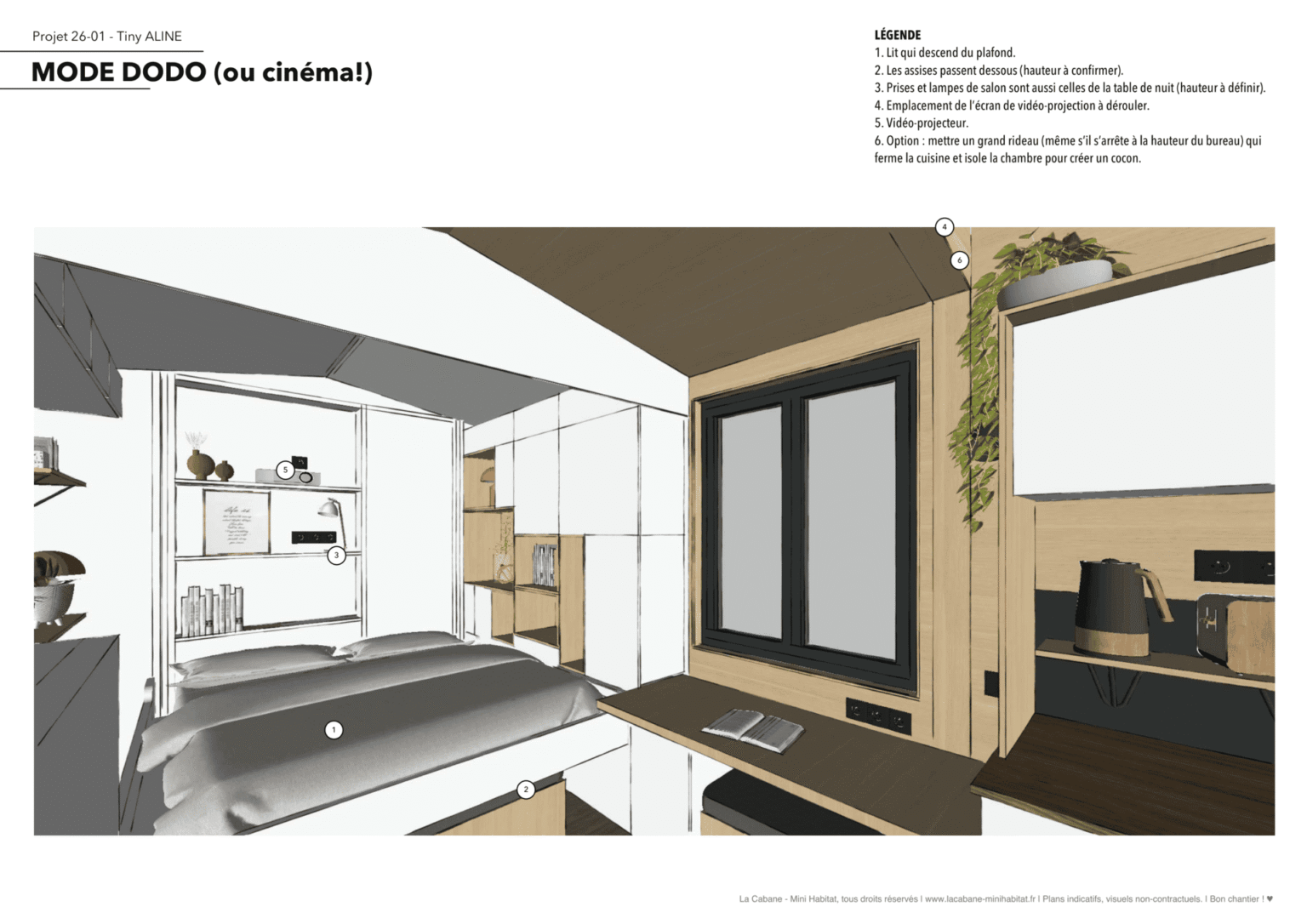 Plans et photos Tiny House 20m2, Aline