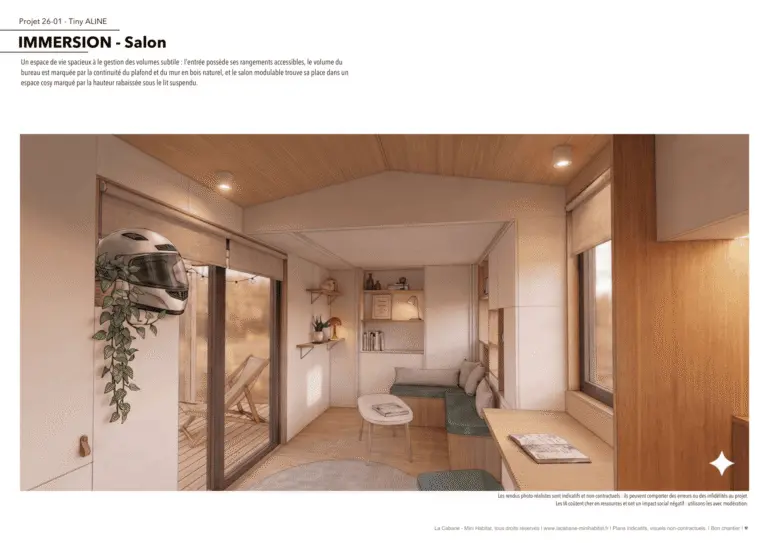 Plans et photos Tiny House 20m2, Aline