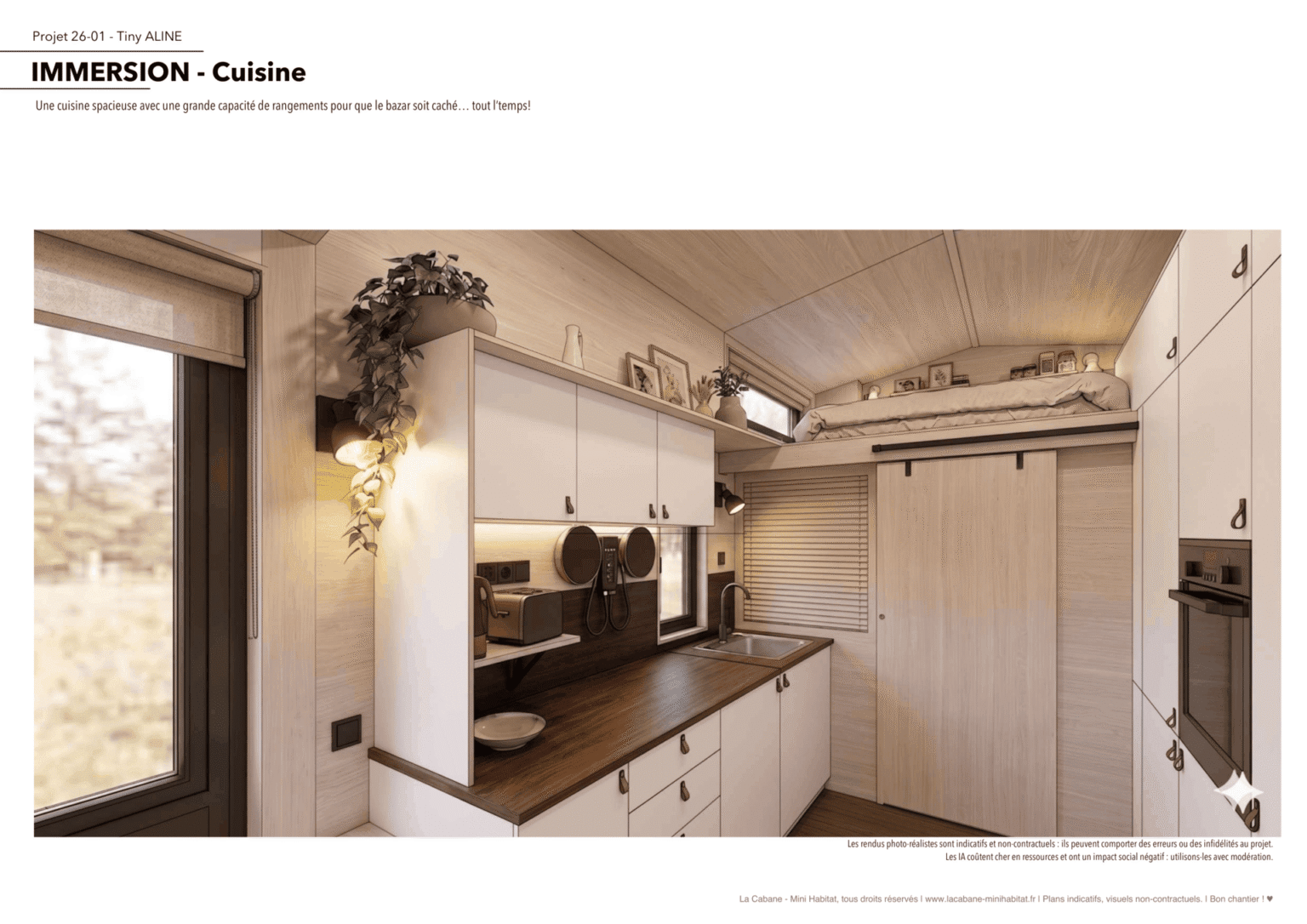 Plans et photos Tiny House 20m2, Aline