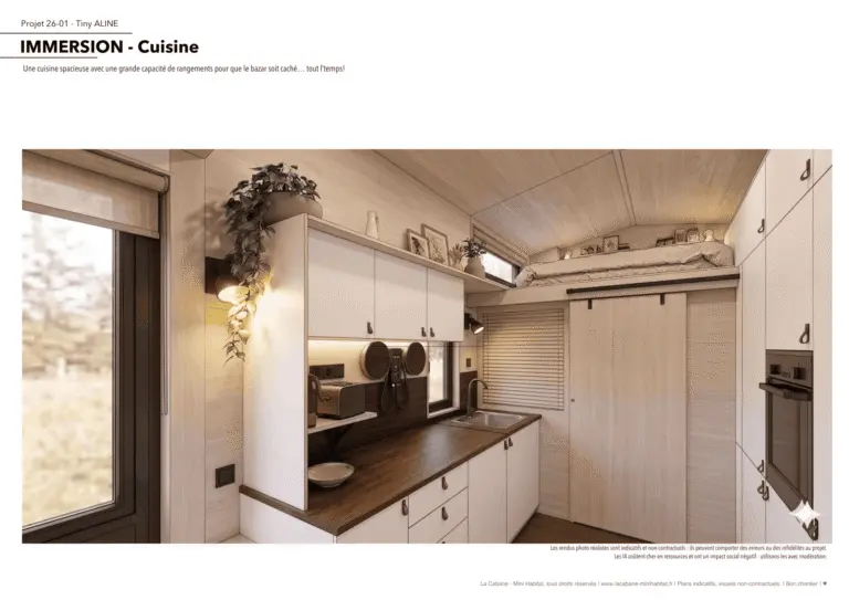 Plans et photos Tiny House 20m2, Aline